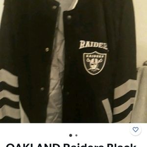 Multi color nfl suede official raiders jacket